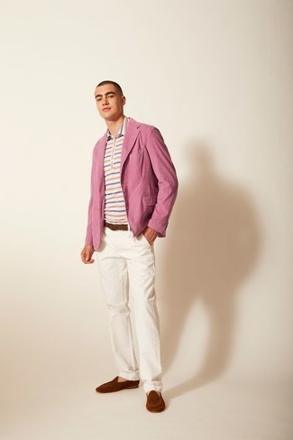 Weißes horizontal gestreiftes Polohemd kombinieren – 49 Herren Outfits