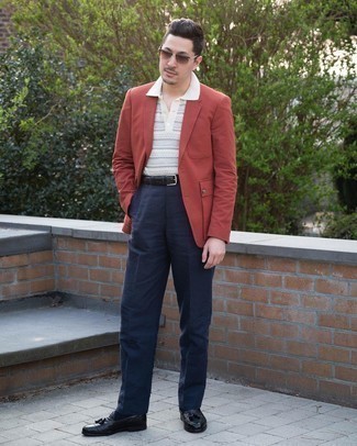Weißes horizontal gestreiftes Polohemd kombinieren – 49 Herren Outfits