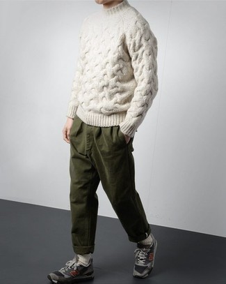30 Jährige: Weißen Strick Pullover kombinieren – 41 Casual Herren Outfits