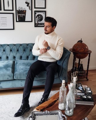 30 Jährige: Weißen Strick Pullover kombinieren – 41 Casual Herren Outfits