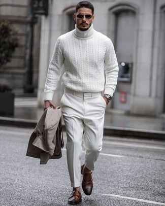 Weißen Strick Pullover kombinieren – 23 Elegante Herren Outfits