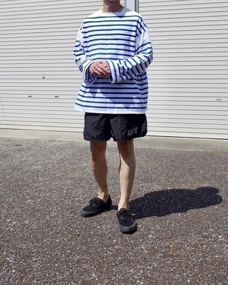Welche niedrige Sneakers mit weißen Langarmshirt zu tragen – 280 Herren Outfits