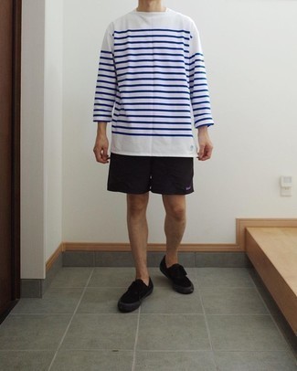 Welche niedrige Sneakers mit weißen Langarmshirt zu tragen – 280 Herren Outfits