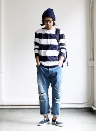 Welche niedrige Sneakers mit weißen Langarmshirt zu tragen – 280 Herren Outfits