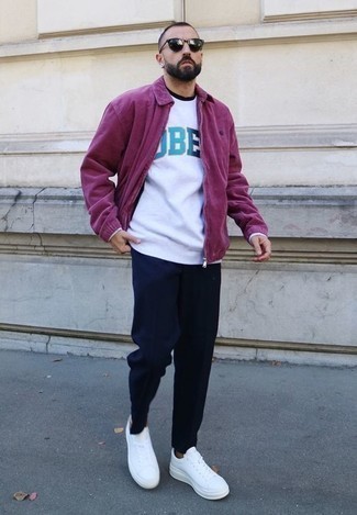 Welche niedrige Sneakers mit weißen Langarmshirt zu tragen – 94 Frühling Herren Outfits