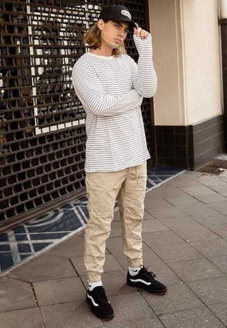 Welche niedrige Sneakers mit weißen Langarmshirt zu tragen – 280 Herren Outfits