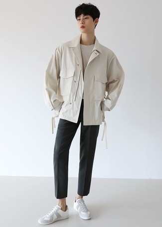 Welche niedrige Sneakers mit weißen Langarmshirt zu tragen – 280 Herren Outfits