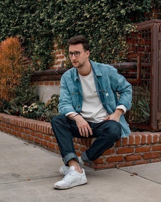 Welche niedrige Sneakers mit weißen Langarmshirt zu tragen – 280 Herren Outfits