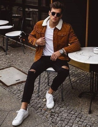 Welche niedrige Sneakers mit weißen Langarmshirt zu tragen – 280 Herren Outfits