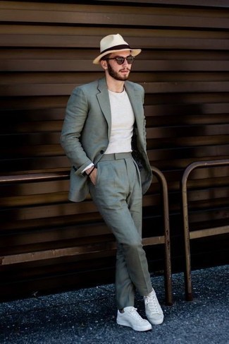 Welche niedrige Sneakers mit weißen Langarmshirt zu tragen – 280 Herren Outfits