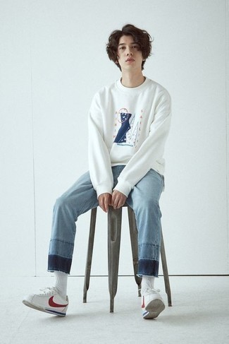 Welche niedrige Sneakers mit weißen Langarmshirt zu tragen – 280 Herren Outfits