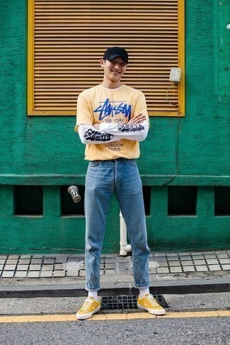 Welche niedrige Sneakers mit weißen Langarmshirt zu tragen – 280 Herren Outfits