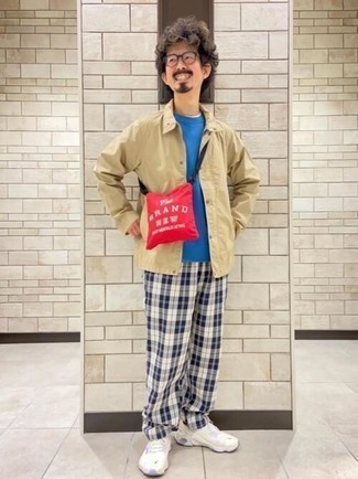 Weiße Chinohose mit Schottenmuster kombinieren – 10 Herren Outfits