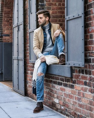 Weißen Schal kombinieren – 10 Winter Herren Outfits