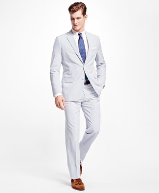 Weißen Anzug aus Seersucker kombinieren – 5 Herren Outfits
