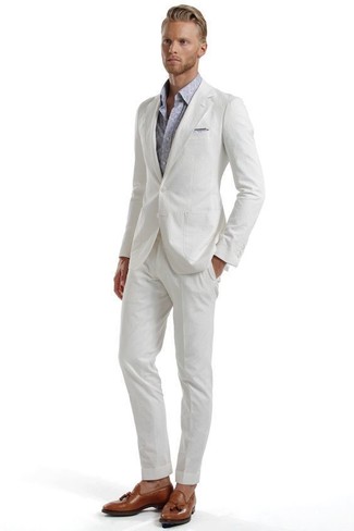 Weißen Anzug aus Seersucker kombinieren – 5 Herren Outfits