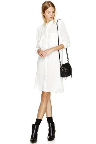 Weißes Shirtkleid kombinieren – 63 Smart-Casual Damen Outfits