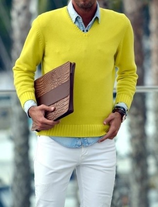 Weiße enge Jeans kombinieren – 229 Herren Outfits