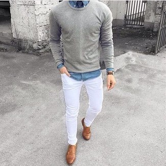 Weiße enge Jeans kombinieren – 229 Herren Outfits