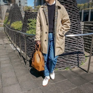 Weiße Wildleder Derby Schuhe kombinieren – 39 Herren Outfits