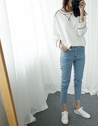Weißes Sweatshirts kombinieren – 31 Damen Outfits