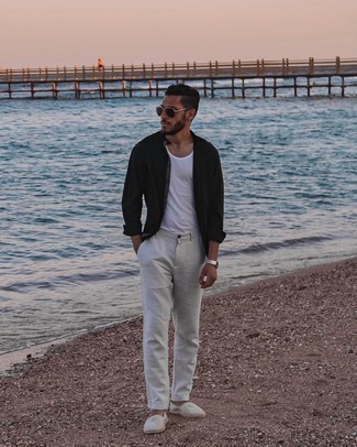 Welche Espadrilles mit weißen Trägershirts zu tragen – 20 Herren Outfits