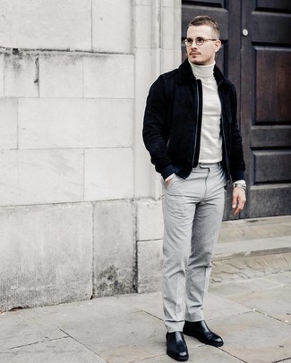 Welche Anzughosen mit weißen Rollkragenpullovers zu tragen – 197 Herren Outfits