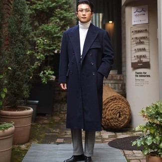 Welche Anzughosen mit weißen Rollkragenpullovers zu tragen – 83 Herren Outfits kalt Wetter