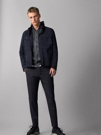 schwarze Windjacke von YOURTURN