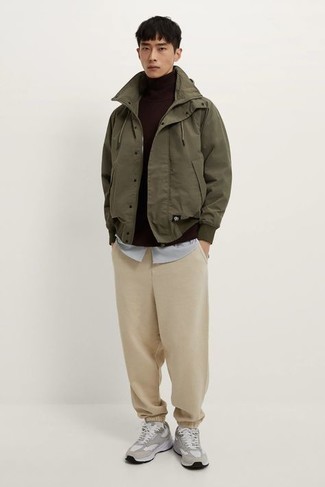 olivgrüne Windjacke von YOURTURN
