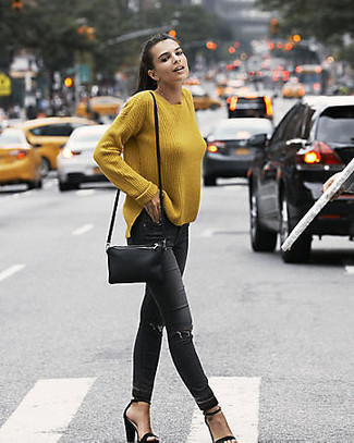 Gelben Oversize Pullover kombinieren – 18 Damen Outfits