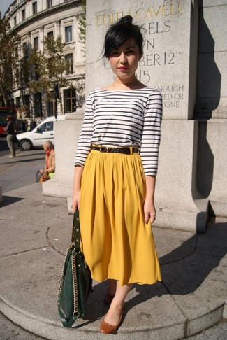 Gelben Midirock mit Falten kombinieren – 39 Damen Outfits