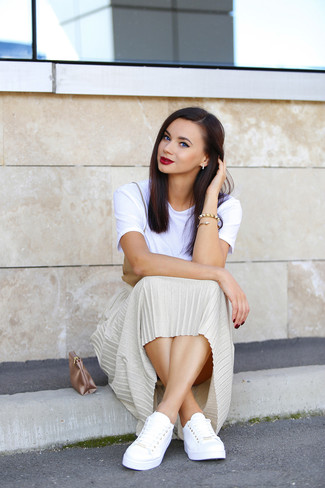 Gelben Midirock mit Falten kombinieren – 39 Damen Outfits