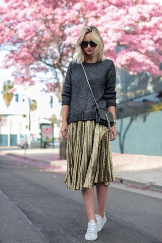 Gelben Midirock mit Falten kombinieren – 39 Damen Outfits