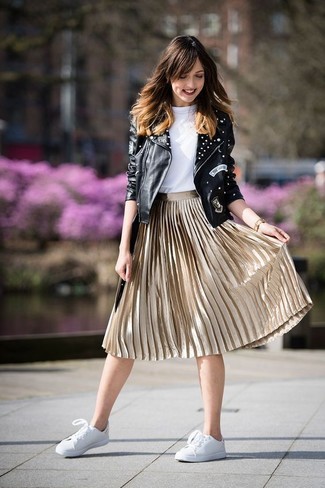 Gelben Midirock mit Falten kombinieren – 39 Damen Outfits