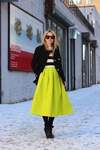 Gelben Midirock mit Falten kombinieren – 39 Damen Outfits