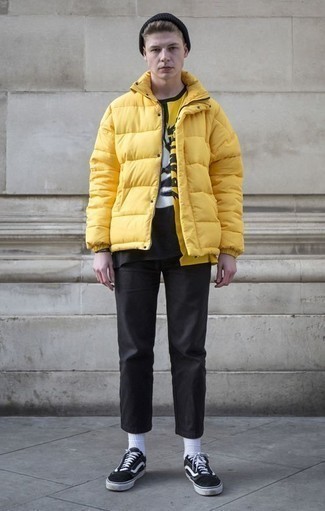 Gelbe Daunenjacke kombinieren – 18 Frühling Herren Outfits