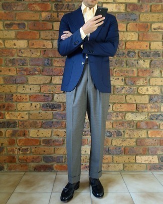 Gelbes vertikal gestreiftes Businesshemd kombinieren – 25 Herren Outfits
