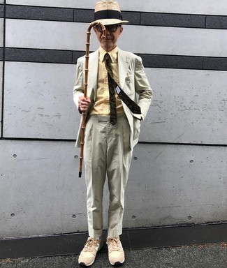 Gelbes vertikal gestreiftes Businesshemd kombinieren – 25 Herren Outfits