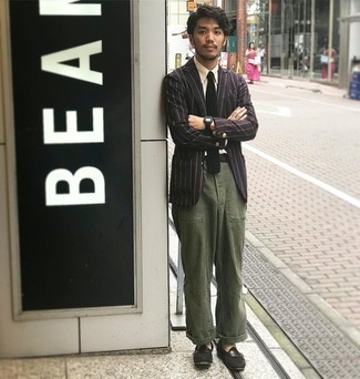 Gelbes vertikal gestreiftes Businesshemd kombinieren – 25 Herren Outfits