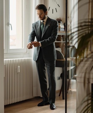 Gelbes vertikal gestreiftes Businesshemd kombinieren – 25 Herren Outfits