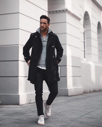 Wie Pullover mit einem Reißverschluss am Kragen mit Chinohose zu kombinieren – 152 Herren Outfits