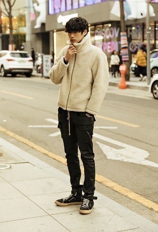 Wie Pullover mit einem Reißverschluß mit hoher Sneakers zu kombinieren – 32 Herren Outfits