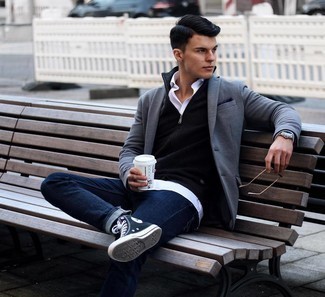 Wie Pullover mit einem Reißverschluß mit hoher Sneakers zu kombinieren – 32 Herren Outfits