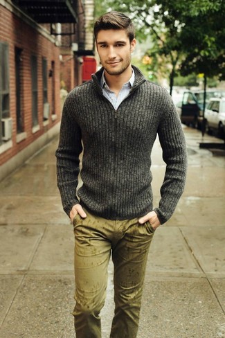 Pullover mit einem Reißverschluß kombinieren – 470 Herren Outfits