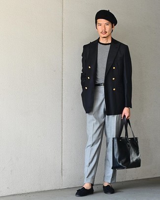 schwarze Shopper Tasche aus Leder von Bao Bao Issey Miyake