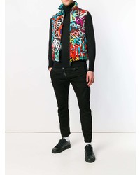 mehrfarbige bedruckte ärmellose Jacke von DSQUARED2