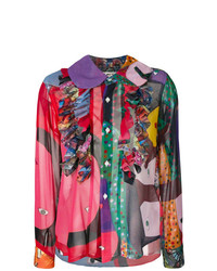 mehrfarbige bedruckte Bluse mit Knöpfen von Comme des Garcons