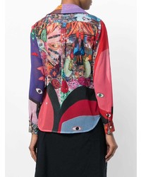 mehrfarbige bedruckte Bluse mit Knöpfen von Comme des Garcons