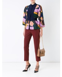 mehrfarbige bedruckte Bluse mit Knöpfen von Roksanda
